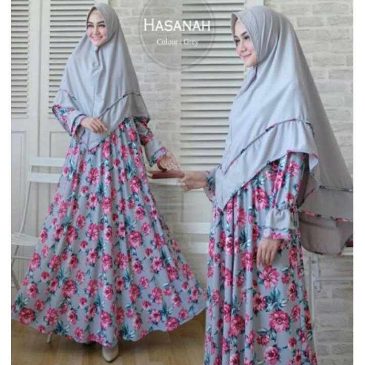 TERBARU / HASANAH SYARI / BUSANA MUSLIMAH / DRESS HIJAB / BAJU POLOS / GROSIR MURAH / SUPPLIER