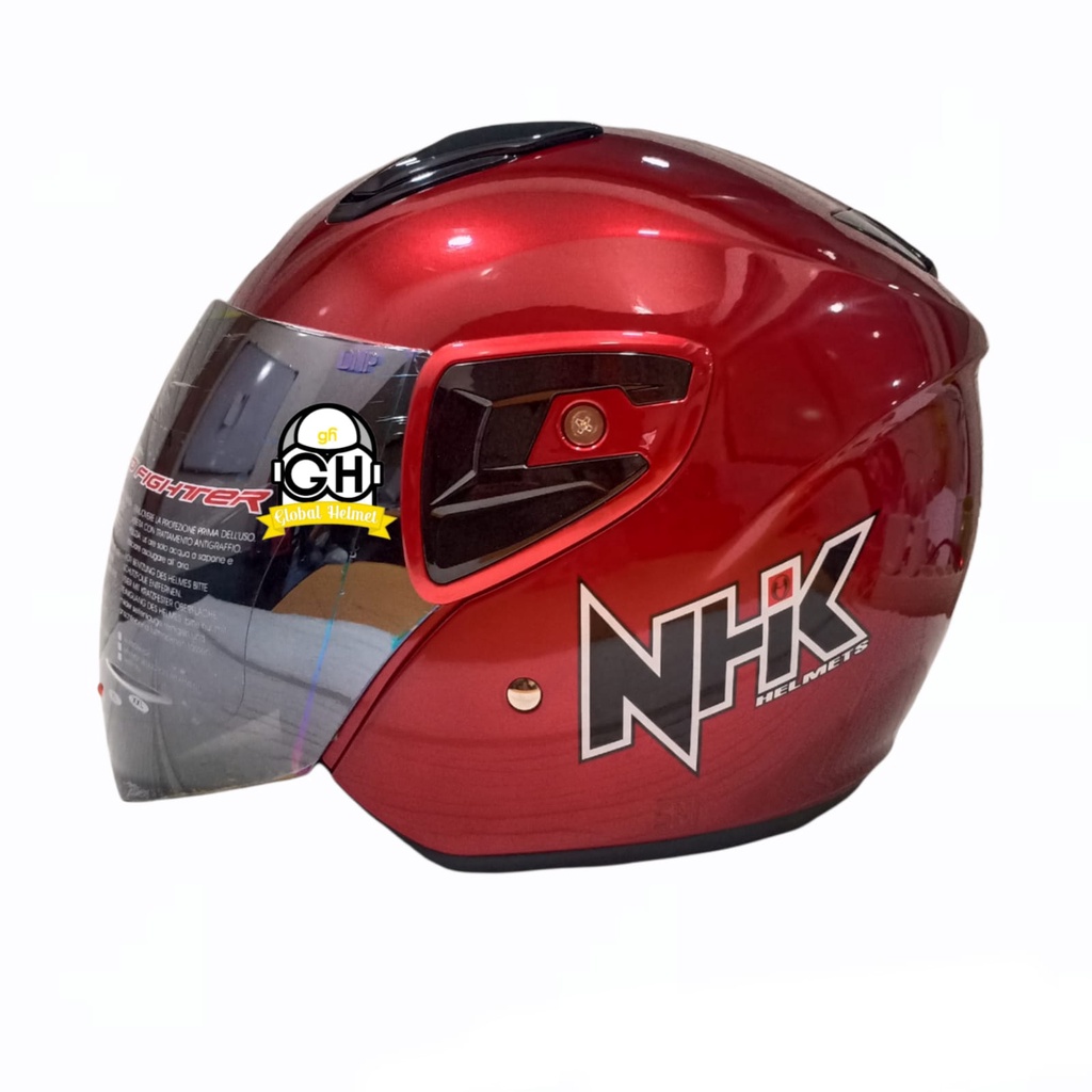 NHK R7 SR SOLID RED MAROON HALF FACE TERBARU KYOTO GALAXY