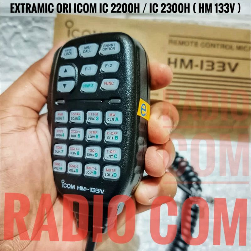 EXTRA MIC RADIO RIG ICOM 2300H ORI HM 133V HM133V ORIGINAL PTT MIC ICOM IC 2200H IC 2300H HAND MIC ICOM HM-133V ORI