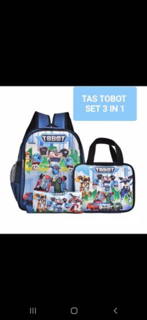 TAS RANGSEL ANAK ULTRAN TOBOT LOL TK SD 3 IN 1