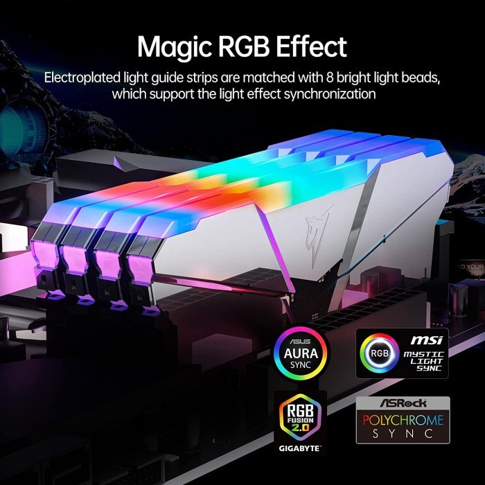 RAM Netac Shadow RGB DDR5 16GB (2X8GB) 4800MHz CL40 Silver