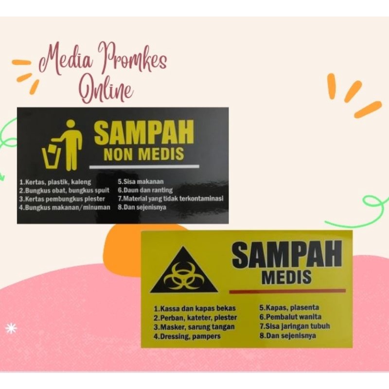 

Stiker Sampah Medis dan Stiker Sampah Non Medis