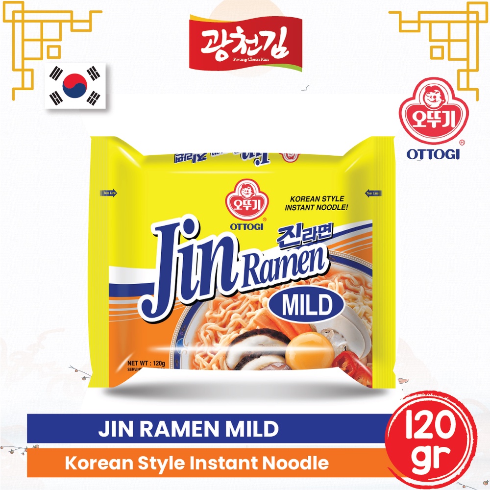 

KC. Ottogi Jin Ramen Ramyun Mild 120g/Mi Ramen Ramyun Original Asli Korea