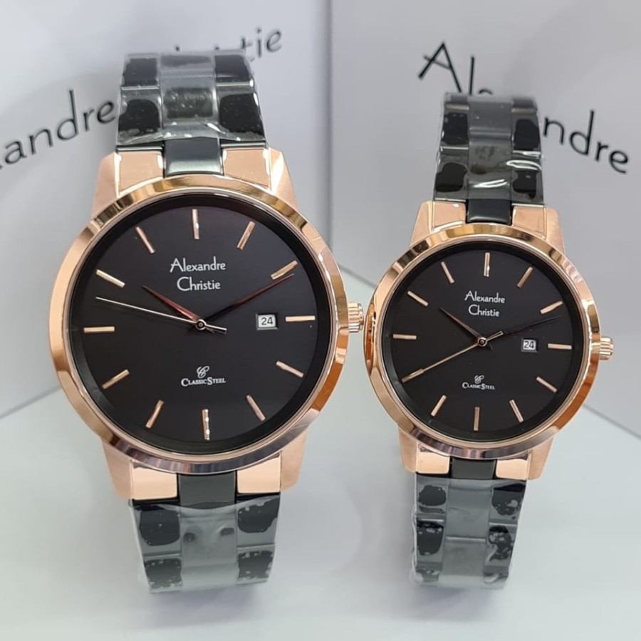 ALEXANDRE CHRISTIE AC 8645 ROSEGOLD BLACK SEPASANG. ORIGINAL...