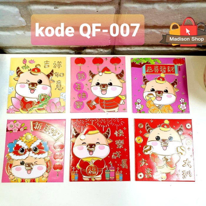 

MENYURAT-SURAT- ANGPAO MINI 2021 TAHUN KERBAU ANGPAU PENDEK MURAH AMPAO KEBO GROSIR - QF 007 -SURAT-