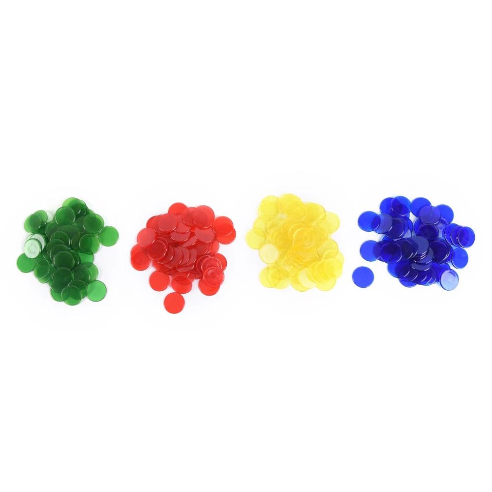 [Elegan] Bingo Chip Carnival Bingo Games Anak Kids 15mm Transparan Untuk Bingo Game Multicolor Disc Mainan Edukasi