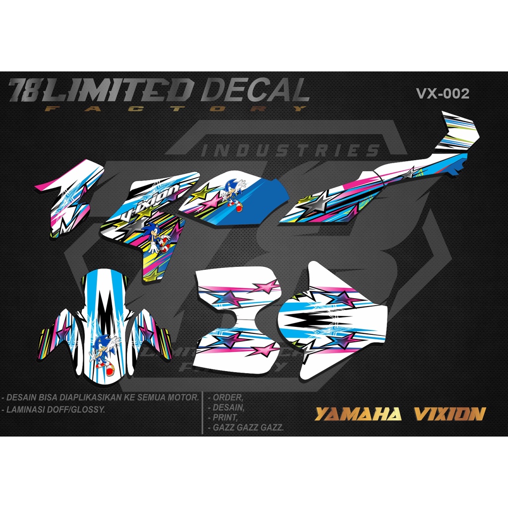 Decal Vixion Advance / Nva Full Body Desain Sonic Road Race 02