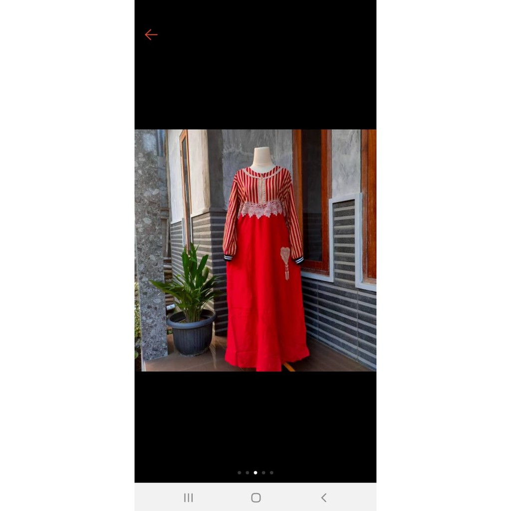 DASTER DRESS RENDA ARAB BUSUI LENGAN PANJANG JUMBO MOTIF SALUR