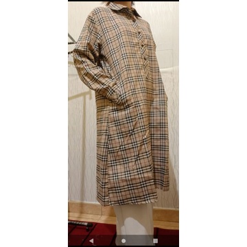 Long Tunik Motif Kotak