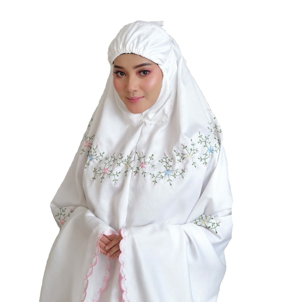 MUKENA DEWASA TRAVELING BORDIR SUTRA SATIN VELVET PELANGI / MUKENA TERBARU