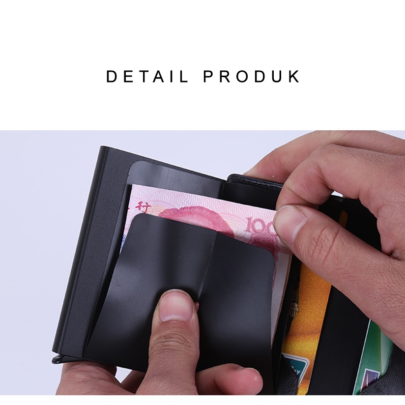 TG166 CARD HOLDER / DOMPET KARTU / TAS KARTU / METAL CASE RFID BLOCKING / TRAVEL ORGANIZER