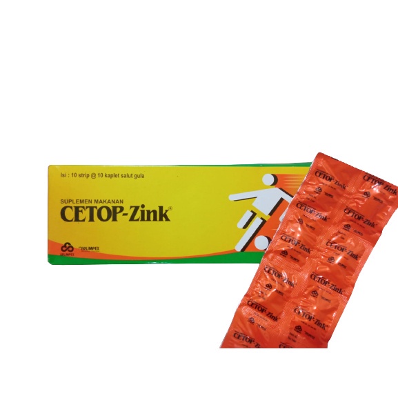 CETOP-ZINK STRIP 10 Tablet - Multivitamin dan Mineral Daya Tahan Tubuh Cetop Zink