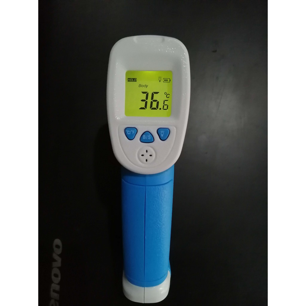 Thermometer Gun Non Contact Infrared Pengukur Suhu Tembak 3 Color Backlight Ready Stock