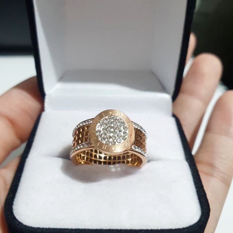 Cincin Titanium Asli Bvl Rosegold Premium Quality Anti Karat Anti Alergi Ring Branded Band Import Ctt10