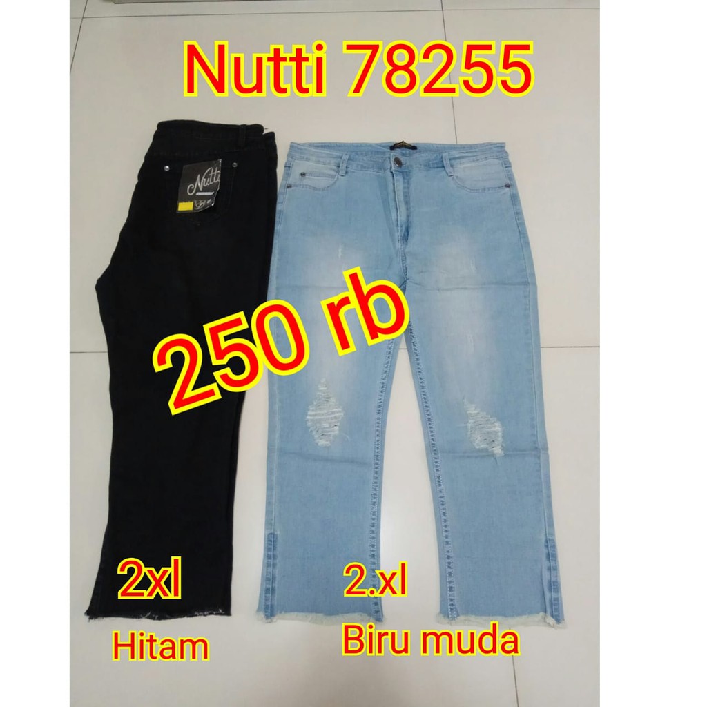 Celana jeans 7/8 wanita import Nutti 78255, jeans