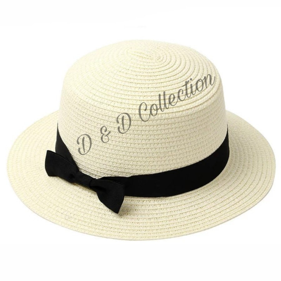 Topi Pantai Anak Boater Hat-Ivory