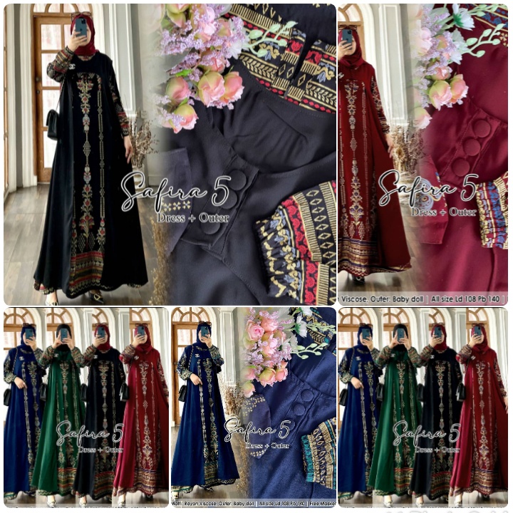 GAMIS SYAR'I SAFIRA PLUS OUTER LEPAS