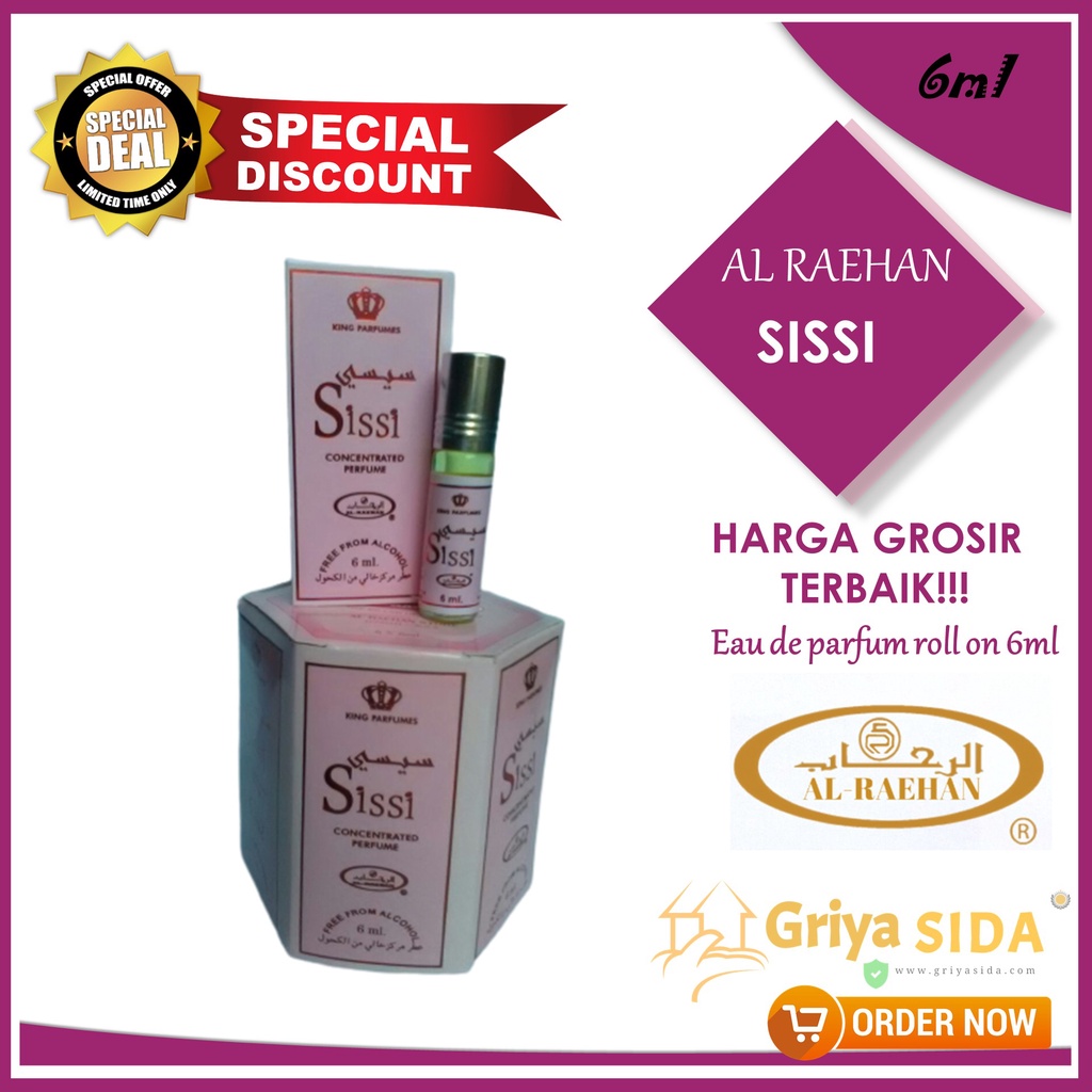 Parfum Sissi 6ml alraehan aroma SISSI al raehan mirip al rehab parfum Harga grosir PROMO!!