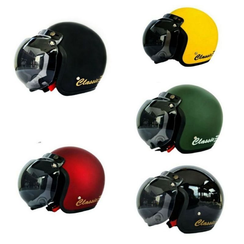 HELM BOGO POLOS KACA CEMBUNG/ BOGO POLOS GARIS3/ HELM BOGO POLOS MURAH/ HELM BOGO DEWASA SNI