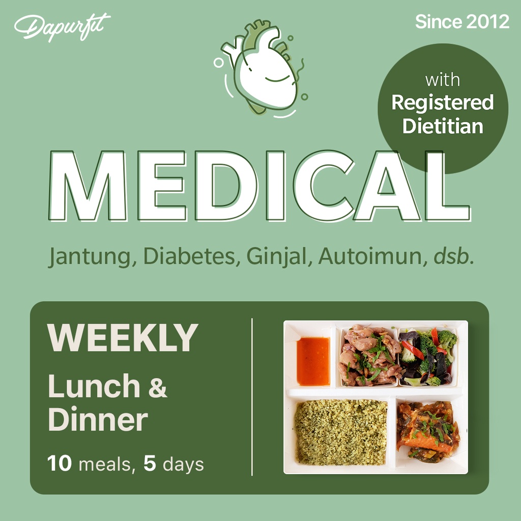 

Dapurfit Medical Weekly Lunch AND Dinner [10box-5days] Healthy Catering