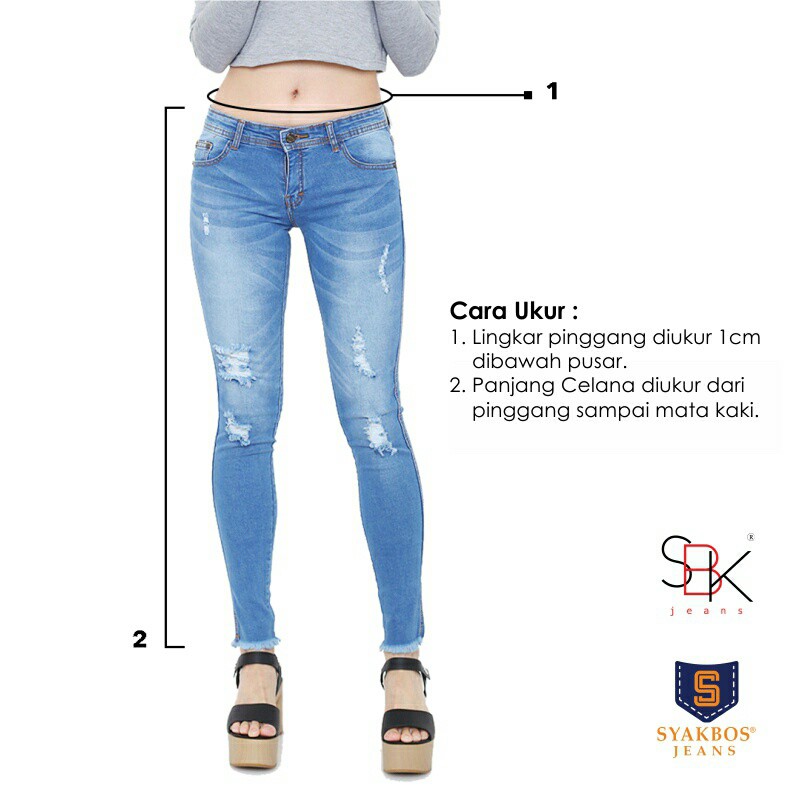 Celana jeans SBK 11003 & 33003 7per8 / celana pendek / jeans