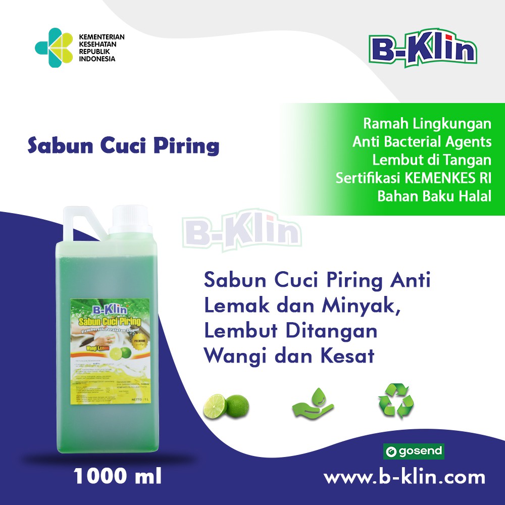 SABUN CUCI PIRING B- KLIN JERUK NIPIS 1 LITER (SO FRESH CAIRAN PENCUCI PIRING)