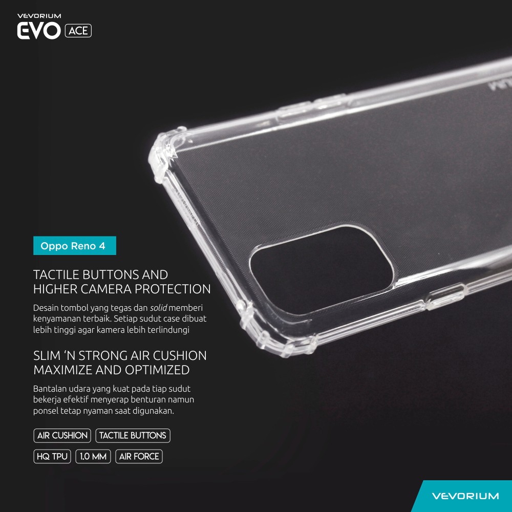 VEVORIUM EVO ACE Oppo Reno 4 Reno4 Softcase Soft Case Anti Crack Armor