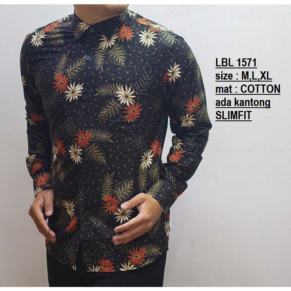 CBL644 KEMEJA BATIK PRIA SLIM FIT MEWAH LINABATIKDISTRO UNIK BAJU BATIK PRIA BEST SELLER