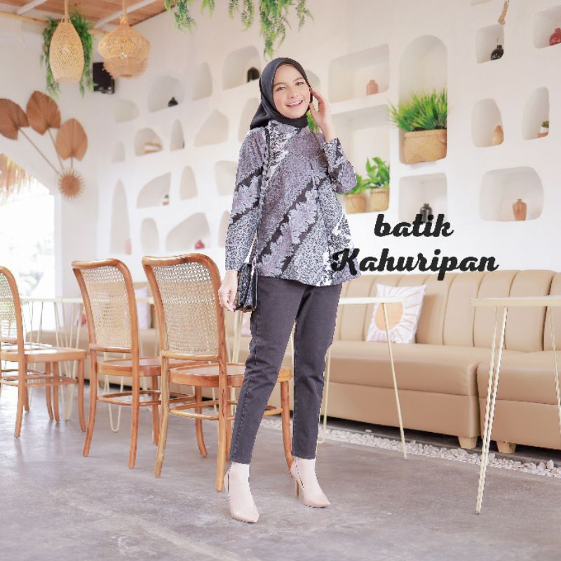 Batik Wanita Lengan Panjang Batik Kerja Batik Kantor By Batik Kahuripan