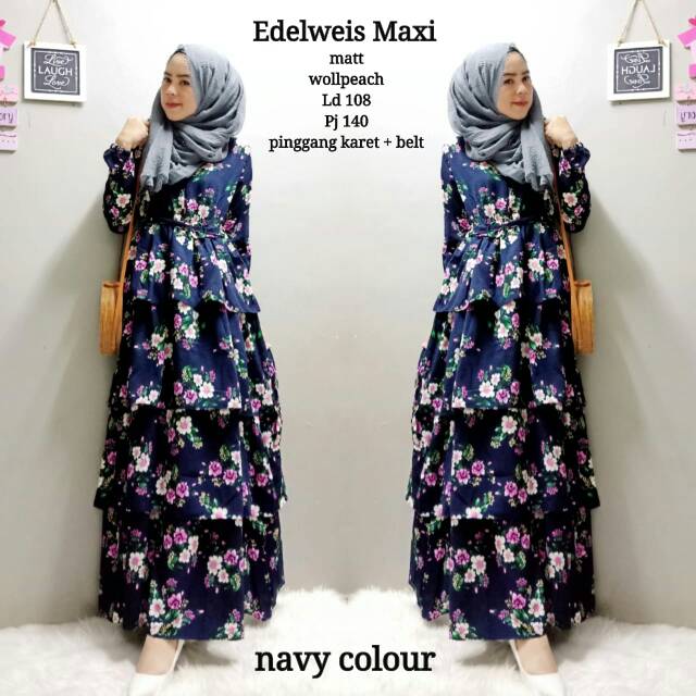 Gamis. Dress rempel Edelweis maxi