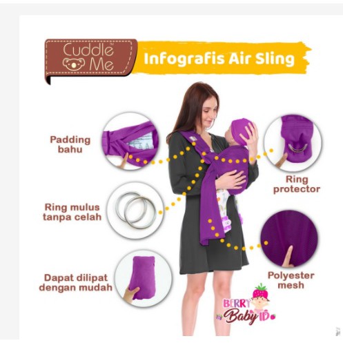 Baby AirSling Cuddle Me Gendongan Bayi Samping CuddleMe Cukin Geos