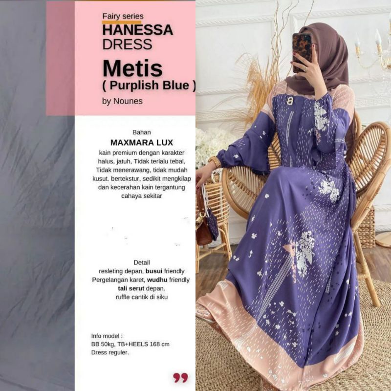 HANESSA SERIES/ GAMIS MAXMARA LUX PREMIUM  MAXY DRESS BUSUI BAJU WANITA