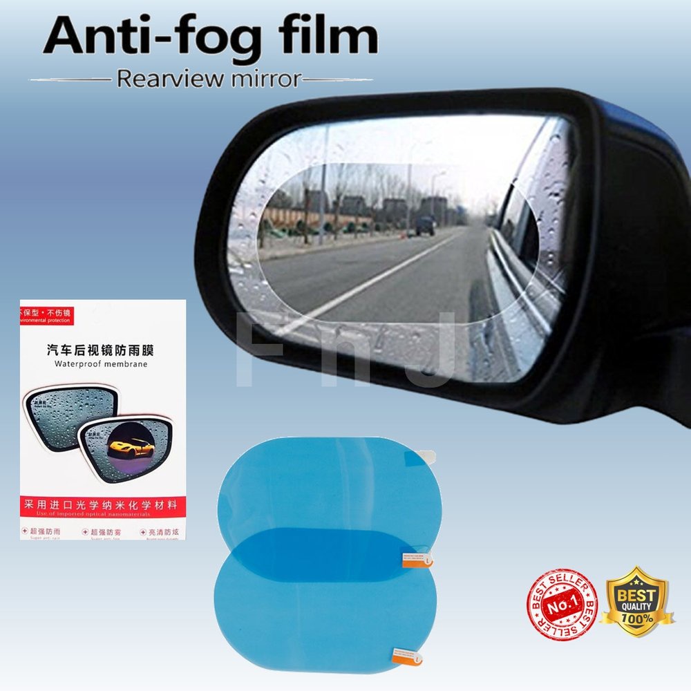 2PCS Kaca Film Mobil Motor Anti Air/Embun - Anti Fog Pelindung Kaca Spion Mobil Dari Hujan / Tempered glass Spion