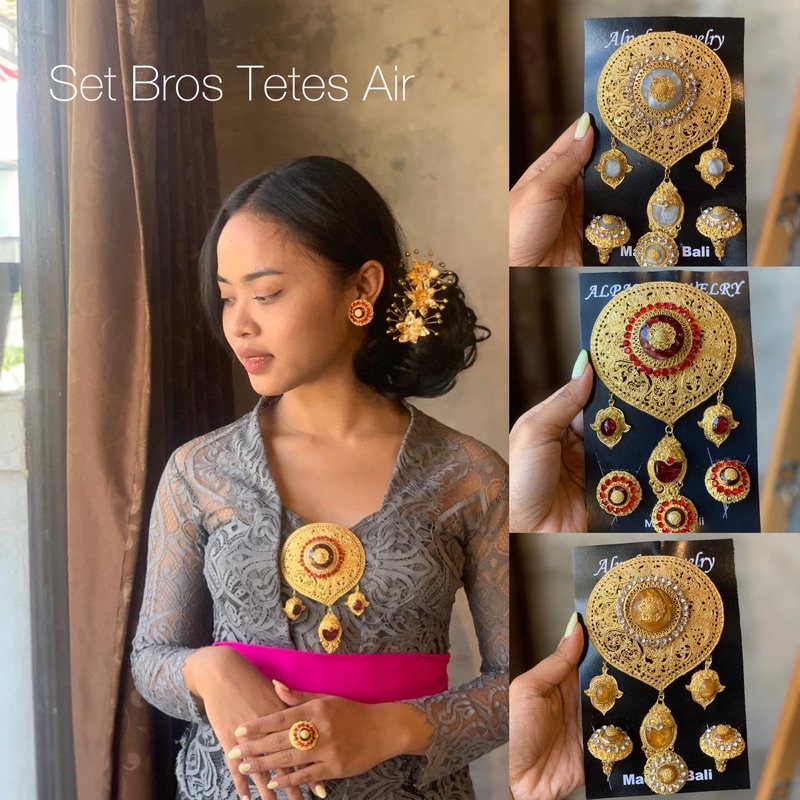 Set bros Tetes Besar / aksesoris bali/ alpaka bali