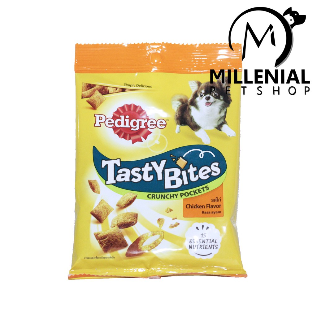 Makanan anjing Pedigree Tasty bites Snack Cemilan Dog dry food 60 gr