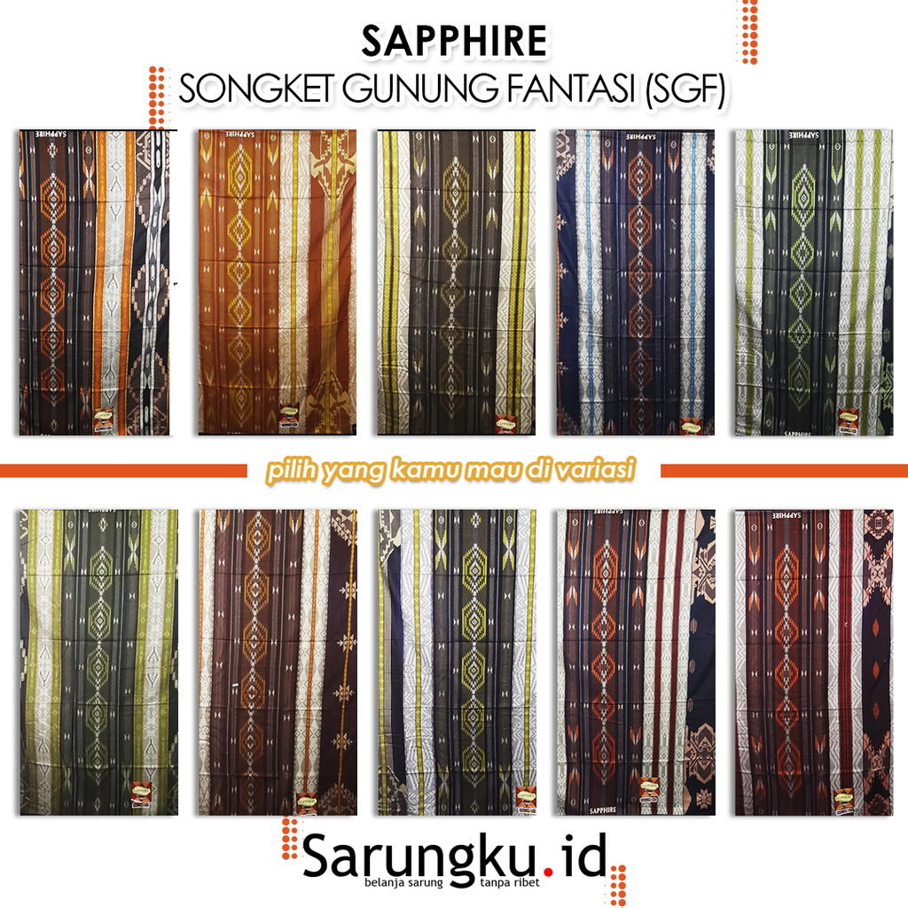 SARUNG SAPPHIRE SONGKET GUNUNG FANTASI (SGF)