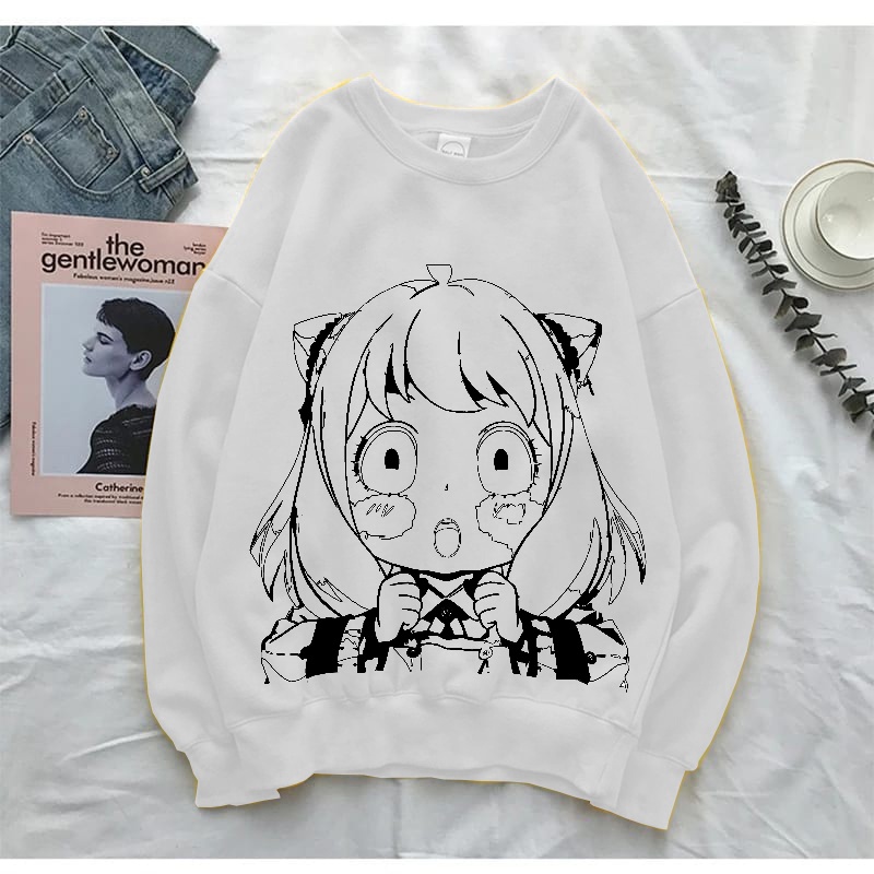 Sweater wanita Anime anya Crewneck M-XXL