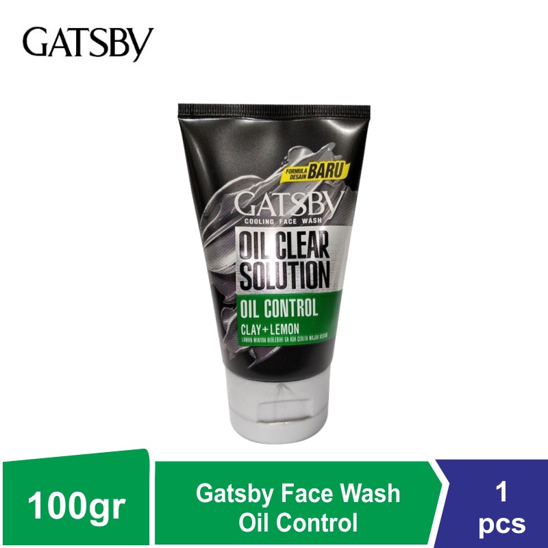 Gatsby Face Cooling Face Wash Oil Clear Solution 100gr - Pembersih Wajah