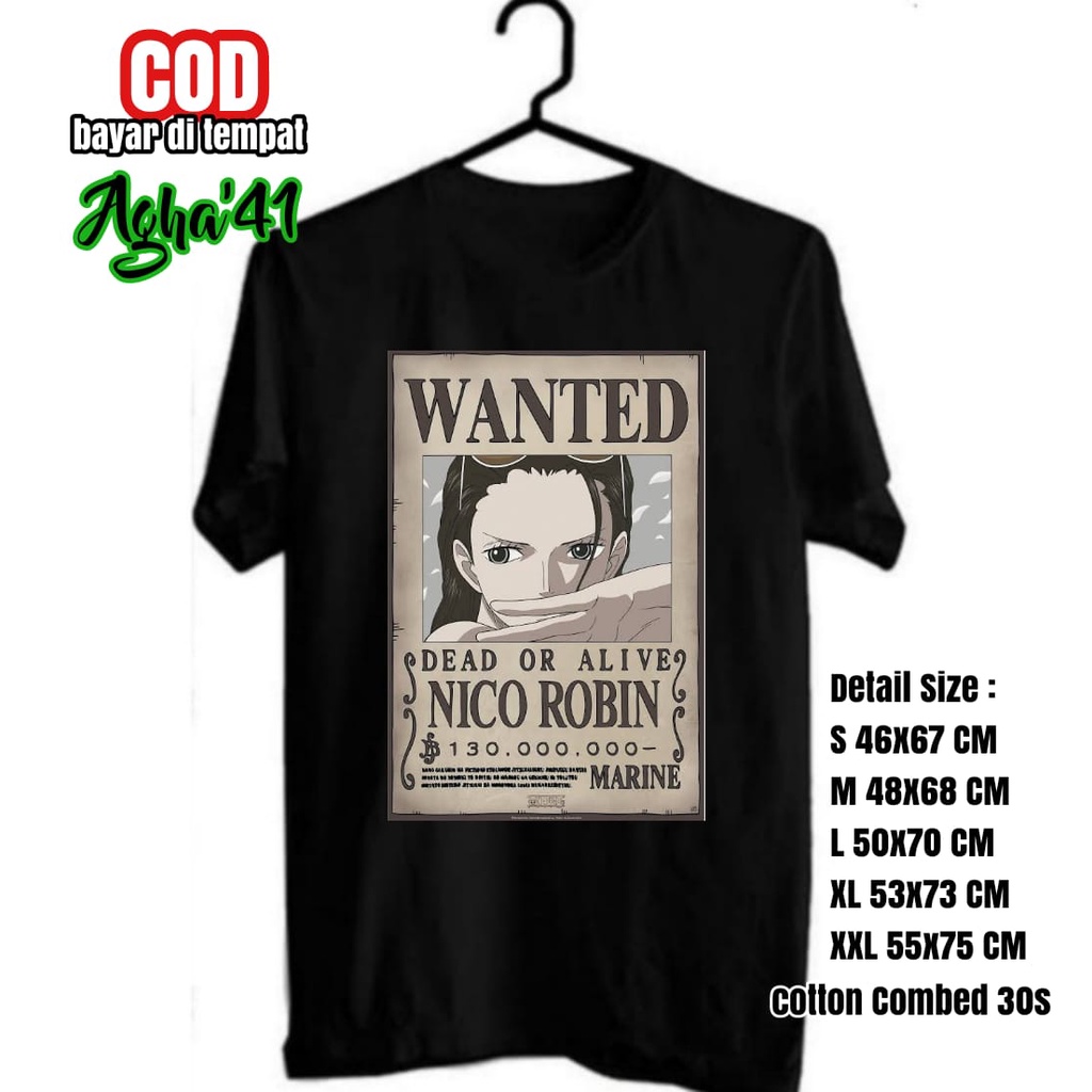 T-SHIRT KAOS ANIME ONE PIECE NIKO ROBIN