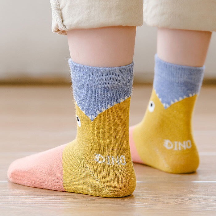 RYX - Dino Charm Kaos Kaki 5 Pasang Anak Laki-Laki Fashion Casual - Ori Import