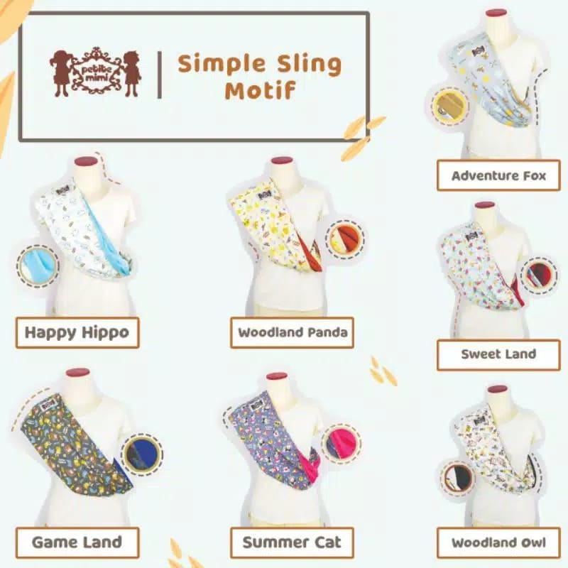 Petite Mimi Gendongan Kaos Motif (Tersedia Varian Motif dan Ukuran)