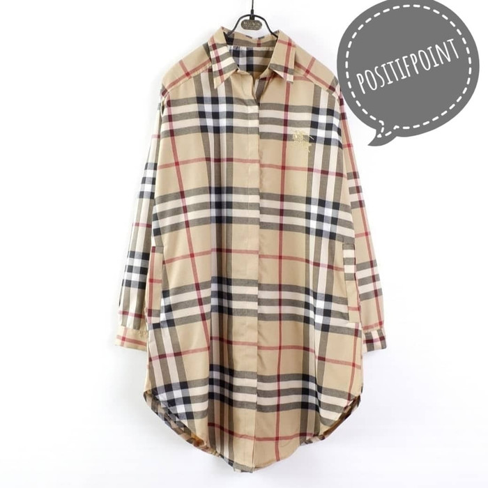 BEST SELLER Kemeja tunik burberry cewek / kemeja burberry