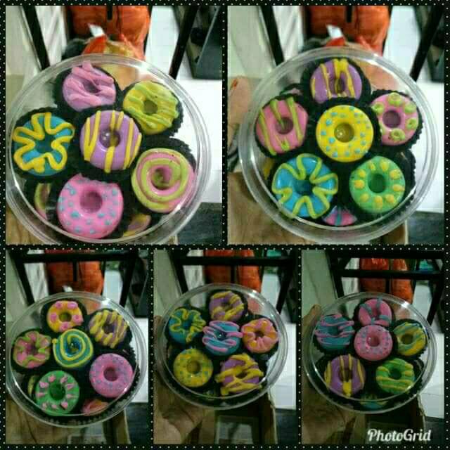 

cokelat karakter donat