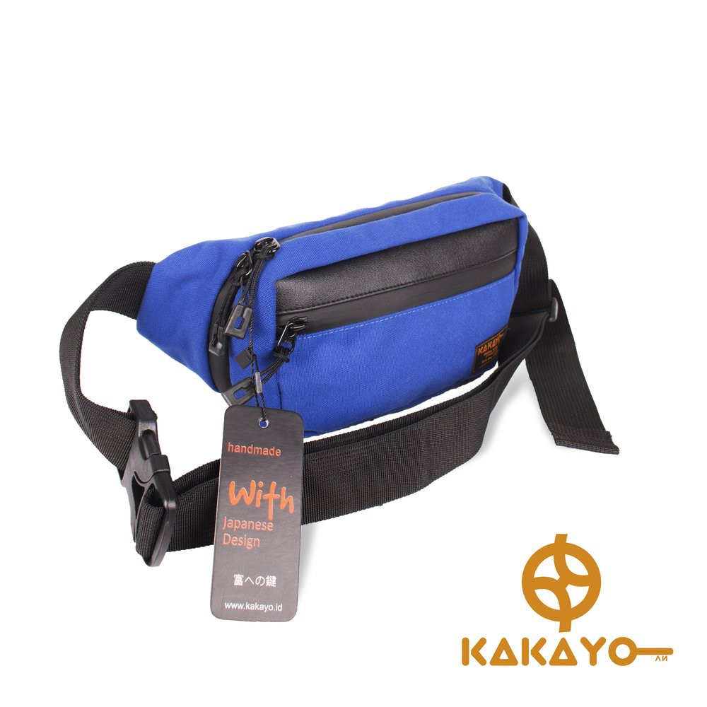 Kakayo/Tas Selempang Pria/Waist Bag/Bahan Kanvas Premium Waterproof/Limited Edition/Waterproof