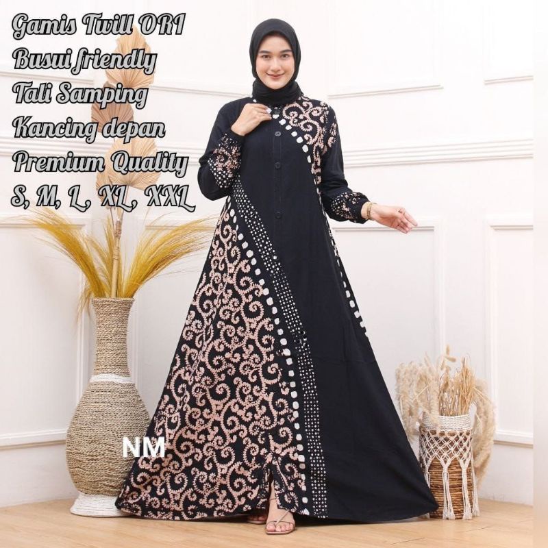 GAMIS TUWIL ORI TERBARU|GAMIS TUWIL MURAH|GAMIS BATIK|GAMIS CANTIK