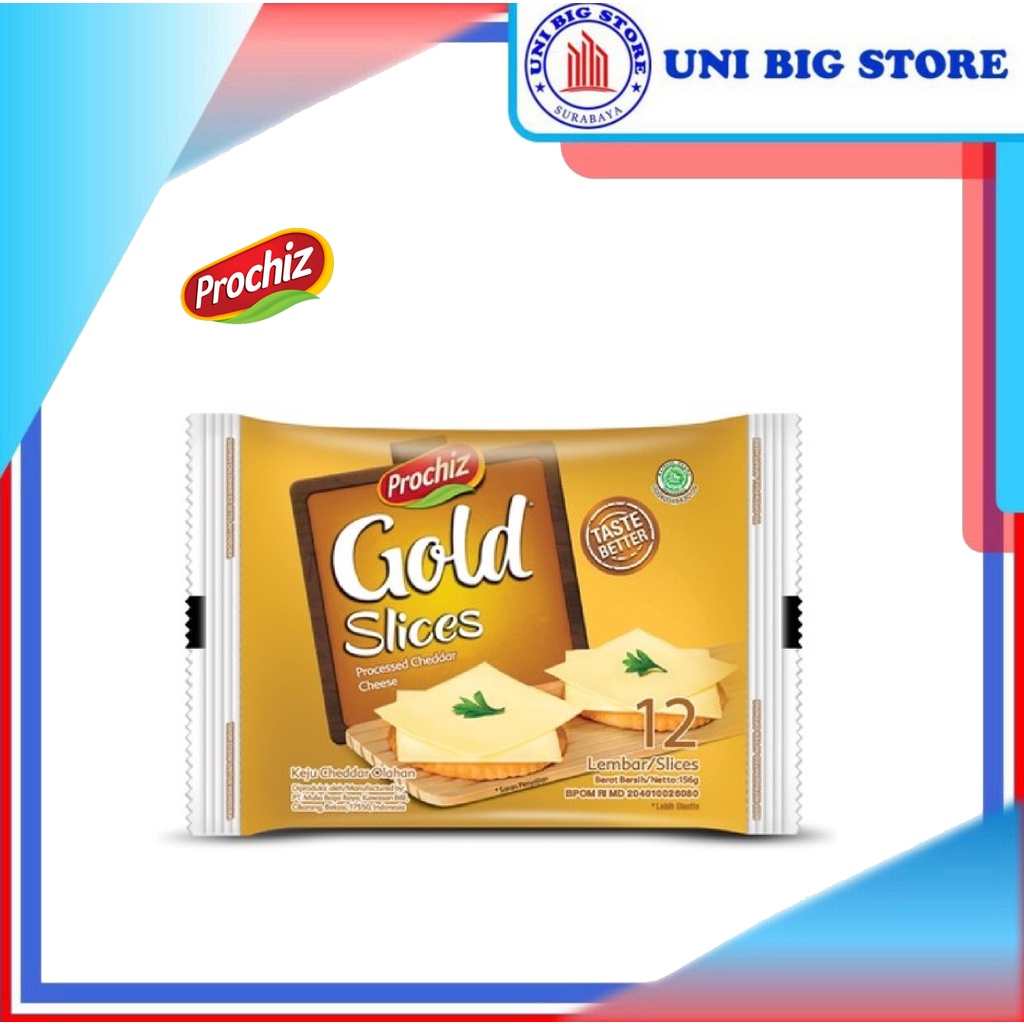 

Prochiz Gold Keju Cheddar Cheese 12 Slices Chedar Slice