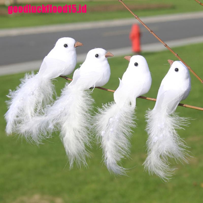 {LUCKID}1Pcs Birds Simulation Artificial Feather Doves Feather Park Mall Ornament