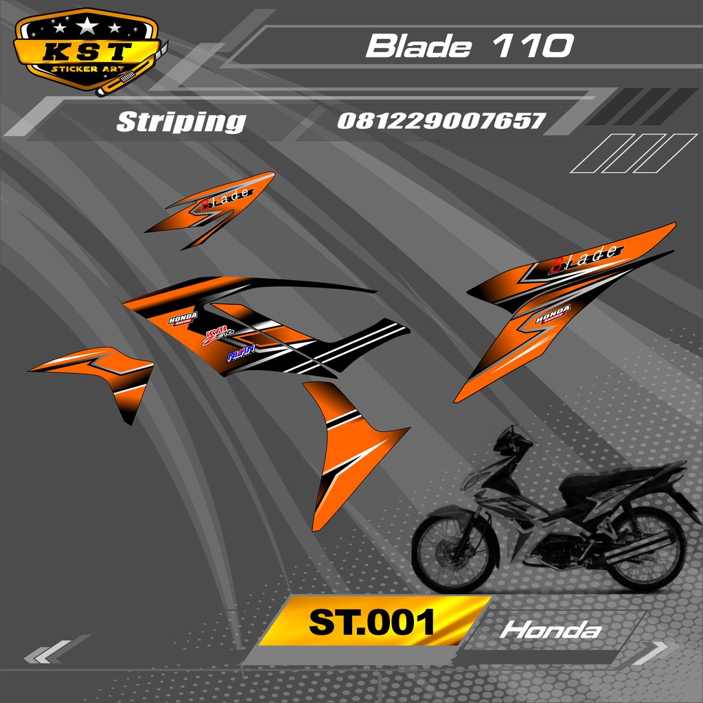 Striping Blade 110 - Sticker Striping Honda Blade 110. ST 001