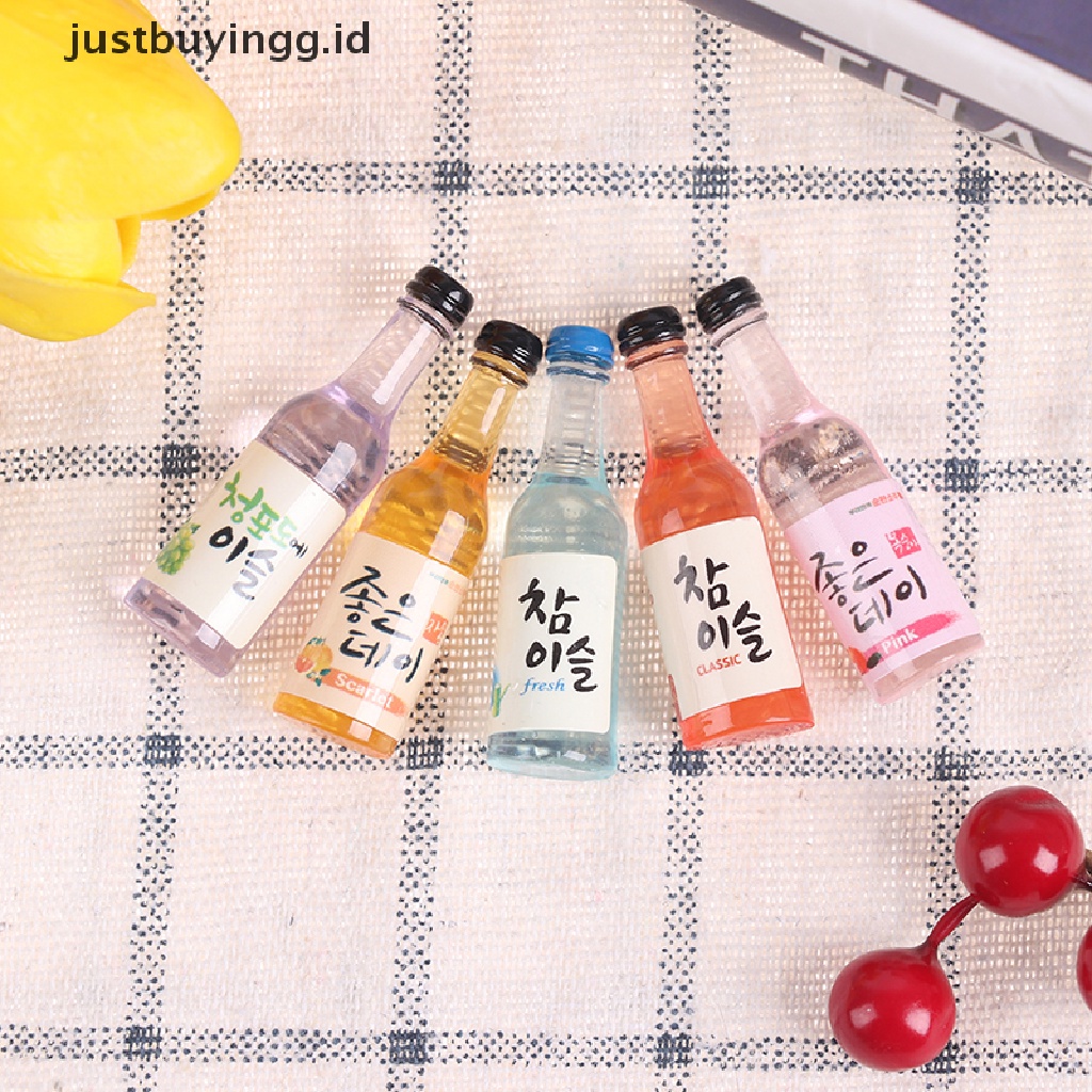 Justbuyingg.Id 10pcs Miniatur Botol Wine / Bir Bahan Resin Dekorasi Rumah Boneka 1 / 12