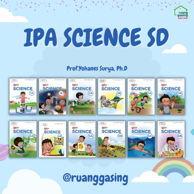 Buku IPA  SCIENCE SD metode GASING (Gampang Asyik dan Menyenangkan) Prof.Yohanes Surya.Ph.D.